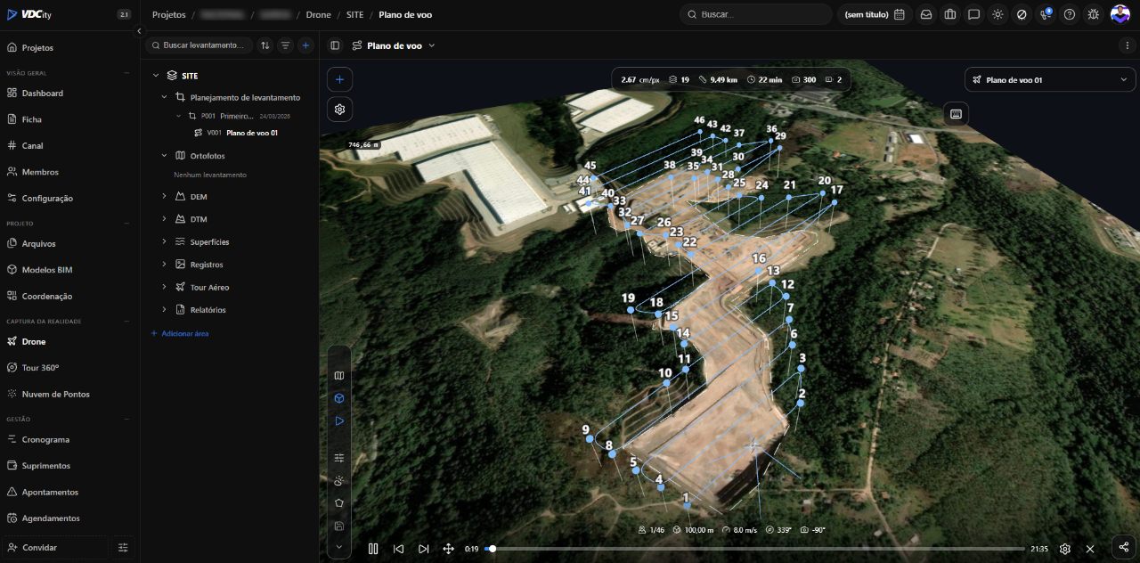 Drone na plataforma VDCity